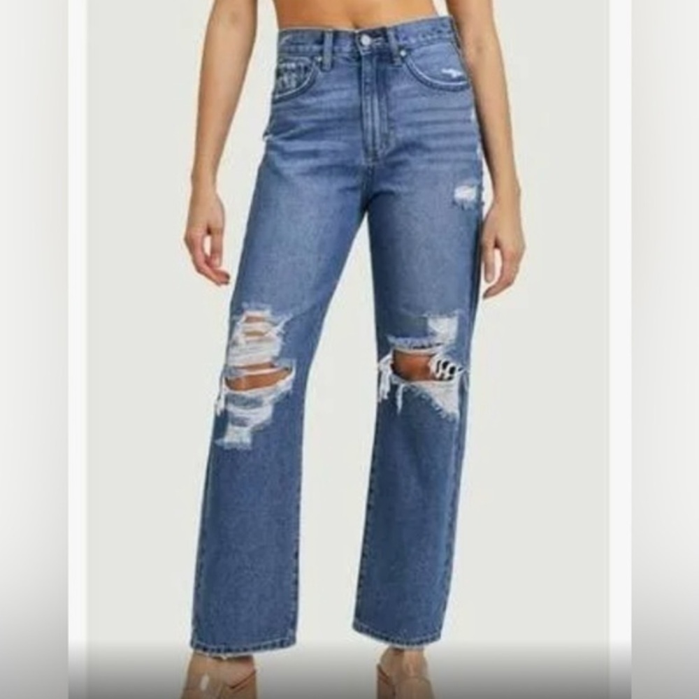 Just Black Women's Straight Leg Jeans - Blue